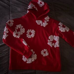 Denim Tears The Cotton Wreath Red Hoodie
